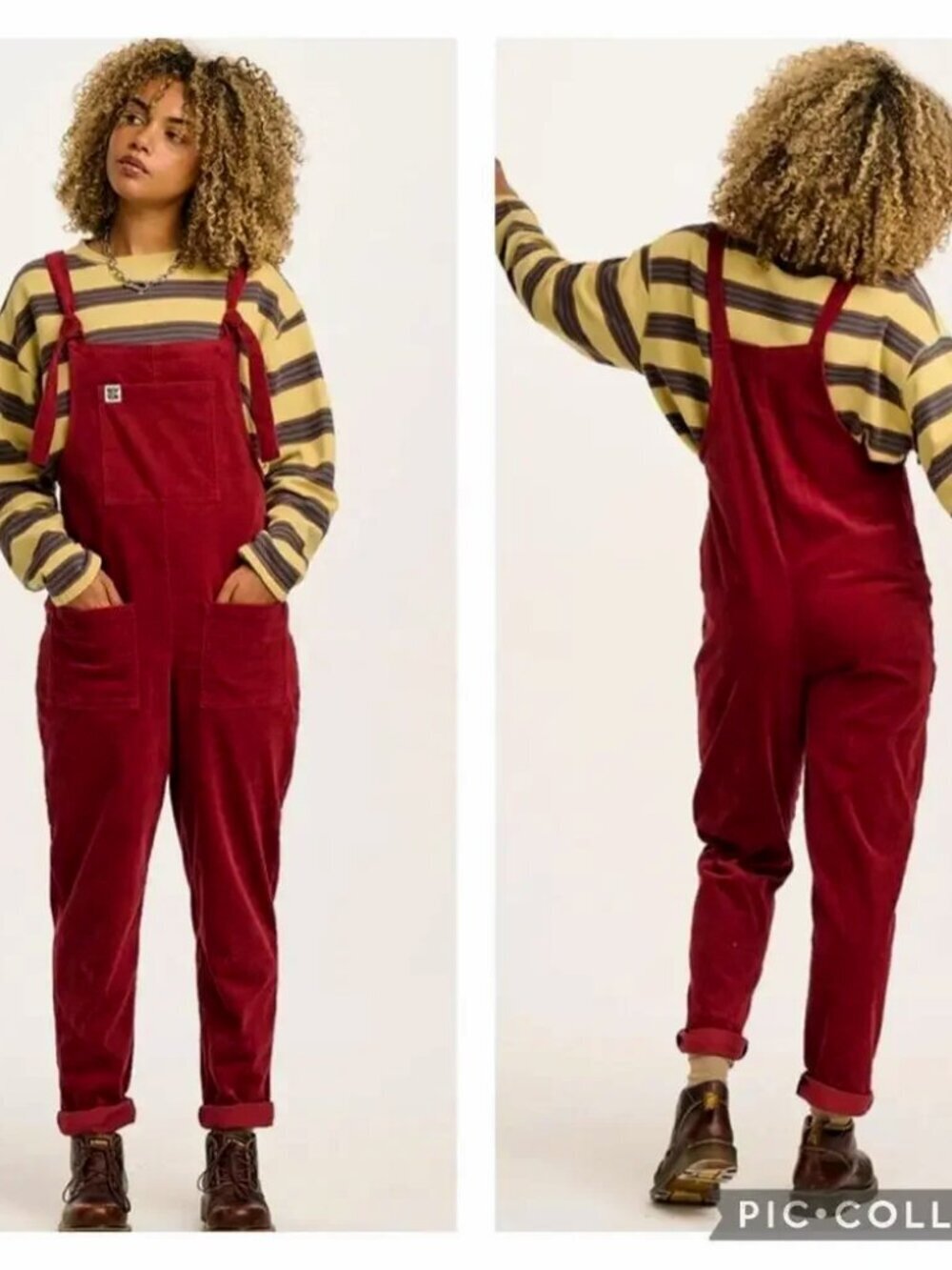 Lucy & Yak Original Dungaree Twill Maroon UK 10/US 6 Organic Cotton SOLD OUT